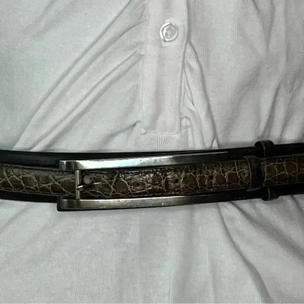 Jeweler‎ Matthew Feldman Timeless Belt Vintage Thin Leather Designer Buckle Art